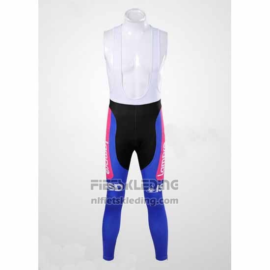 2012 Fietskleding Lampre ISD Roze en Azuur Lange Mouwen en Koersbroek